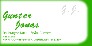 gunter jonas business card